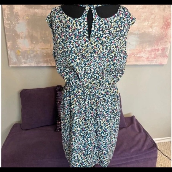 BCBGeneration Blue and White Halter Mini Dress Size Large - Picture 3 of 8